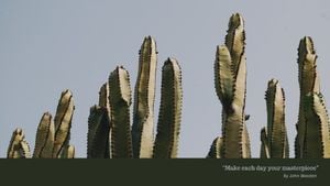 plant, life, nature, Dark Cactus  Desktop Wallpaper Template