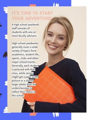education, student, students, Purple Background School Yearbook Template