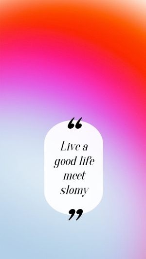 quote, dreamy, Red Blue Gradient Text Mobile Wallpaper Template