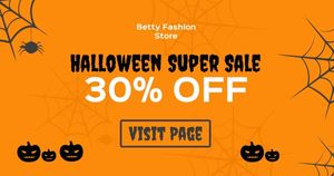 sales, business, marketing, Halloween Super Sale Facebook Ad Medium Template