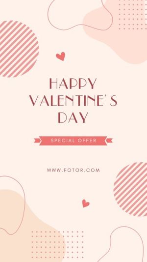 valentine day, valentines day, valentines, Pink Valentine Sale Promotion Instagram Story Template