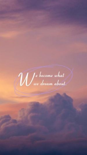motto, quotes, mottoes, Purple Cloud Sky Quote Mobile Wallpaper Template