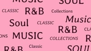 soul music, text, abstract, Pink Music Type Collections Youtube Channel Art Template