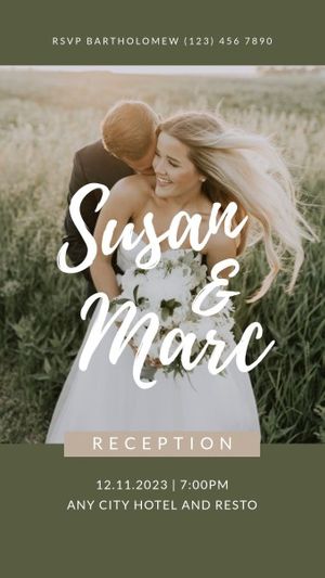 ceremony, engagement, proposal, Wedding Reception To You  Instagram Story Template