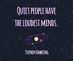 quote, motto, inspiration, Stephen Hawking Facebook Post Template