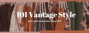 fashion, vintage, sale, Clothes Store Facebook Cover Template