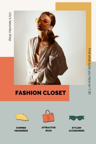 ファッションストアの販売のグレーの背景 Pinterestポスト