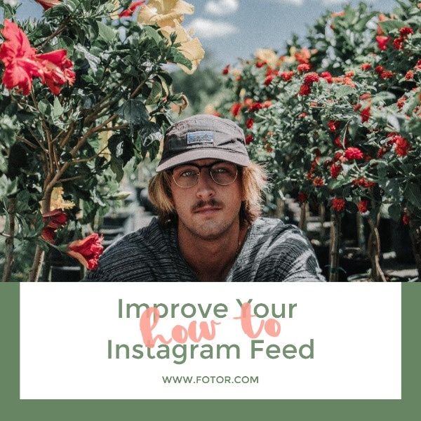 social media, marketing, promotion, How To Improve Your Instagram Feed Instagram Post Template