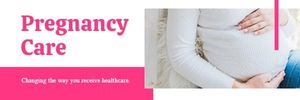 粉红和白色孕期护理服务 英文邮件版头