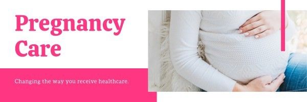 pregnant, health care, medical, Pink And White Pregnancy Care Service Email Header Template