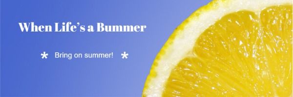 season, lemon, motto, Summer Twitter Cover Template