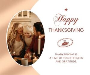thank you, grateful, gratitude, Family Time Happy Thanksgiving Facebook Post Template