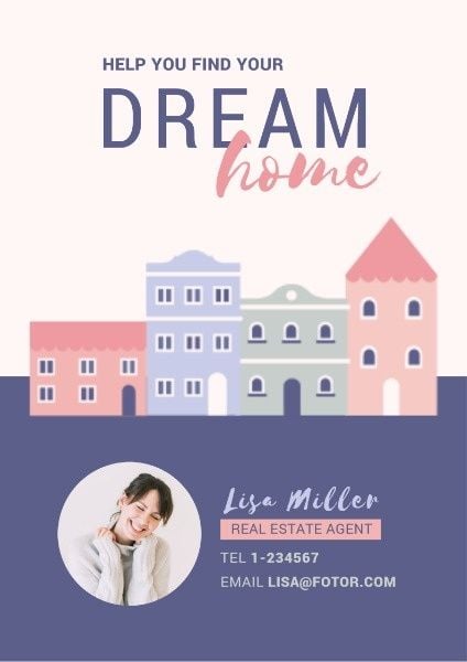 real estate, business, marketing, Help You Find Dream House Poster Template