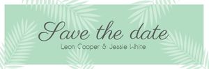 save the date, marry, marriage, Green Leaves Wedding Email Header Template