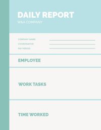 简单的日常工作簿报告 工作日报
