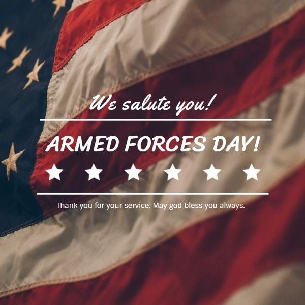 american, national, independent day, Armed Forces Day Salutation Instagram Post Template