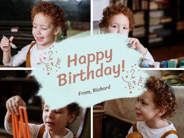 children, child, baby, Kid Birthday Party Card Template