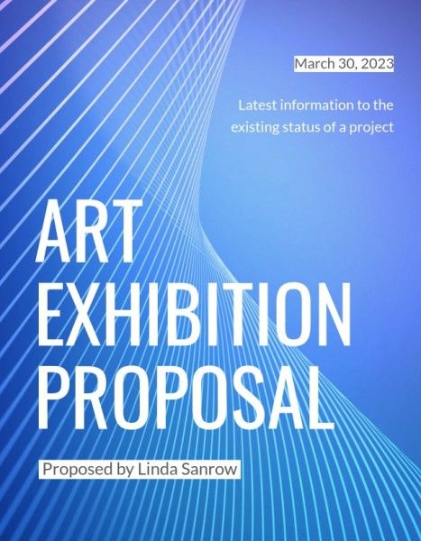  marketing proposals,  company,  project proposal, Blue Abstract Art Exhibition Proposal Marketing Proposal Template