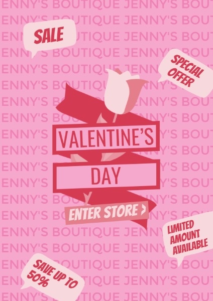 Boutique Valentine's Day Sale Flyer