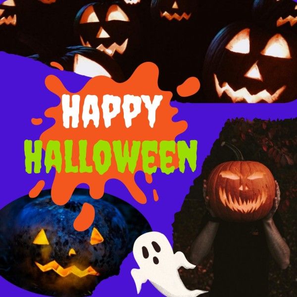 Spooky Halloween Photo Collage (Square)
