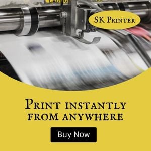 print machine, business, life, Printer Instagram Ad Template