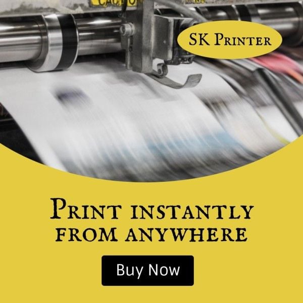 print machine, business, life, Printer Instagram Ad Template