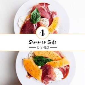 food, catering, recipe, Summer Dishes  Instagram Post Template