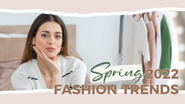 fashion trends, girl, social media, Brown Fashion Spring Trends Youtube Thumbnail Template
