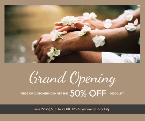 sale, marketing, business, Spa Opening  Facebook Post Template