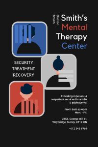 mental, treatment, recovery, Therapy Center Pinterest Post Template