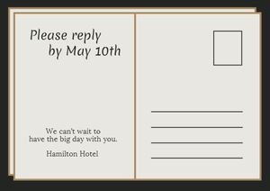 marry, post card, letter, Wedding RSVP Postcard Template