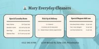 cleaning, store, sale, Laundry Service Price List Twitter Post Template