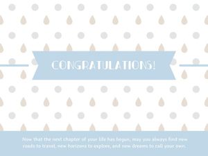 congrats, congratulations, congratulation, Simple Pattern Friend Gift Wishes Card Template