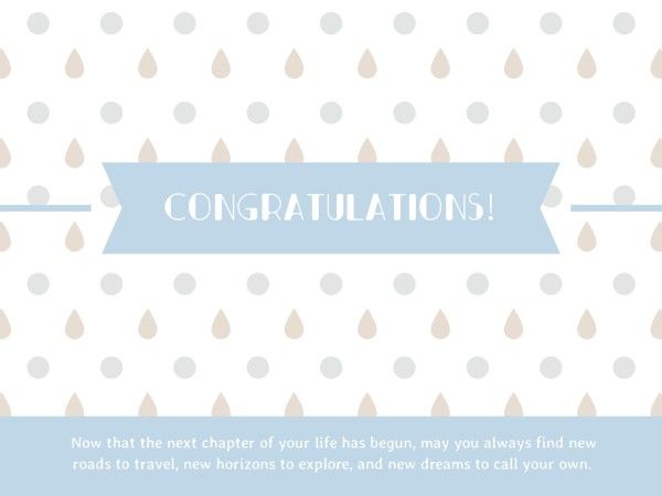 congrats, congratulations, congratulation, Simple Pattern Friend Gift Wishes Card Template