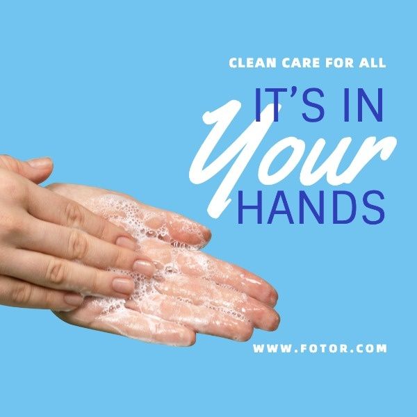 手を洗う健康的なヒント Instagram投稿