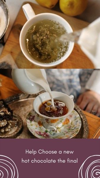 beverage, fruit tea, brand building, British Tea Drink Branding Post Instagram Story Template