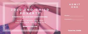 charity, fundraising, volunteer, End Child Poverty Fundraiser Ticket Template