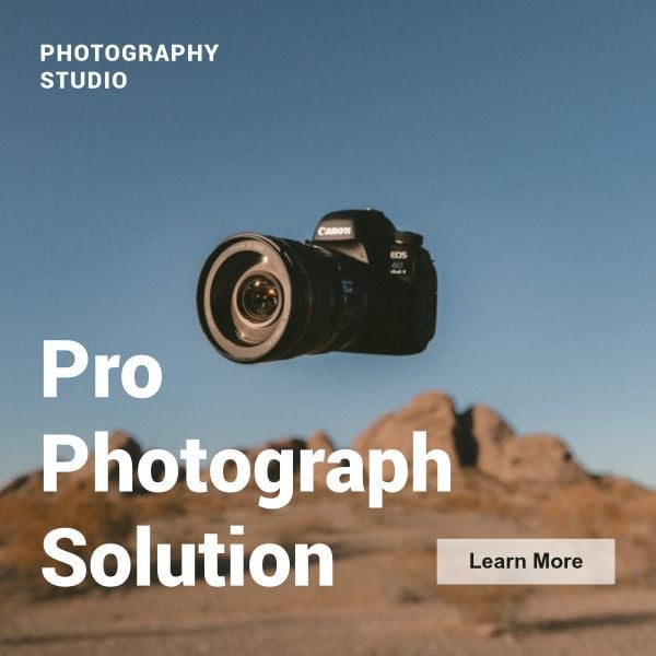advertisement, ads, marketing, Professional Photography Studio Instagram Post Template