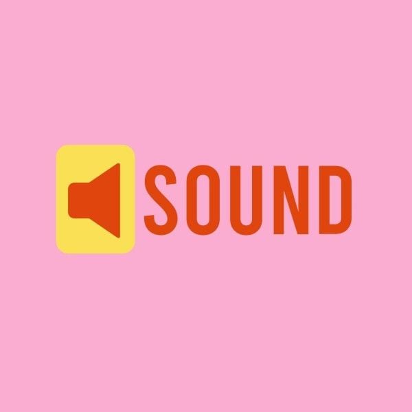 Pink Sound Logo Logo