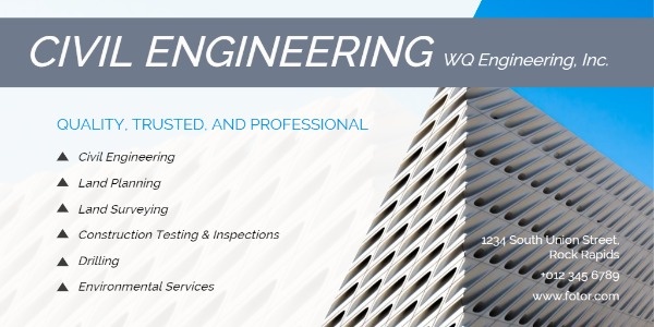 Civil Engineering Service Twitter Post