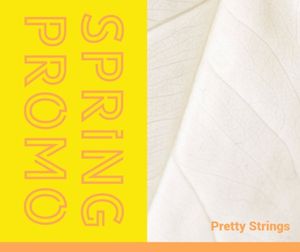 sale, promotion, discount, Yellow Pretty Strings Spring Promo Facebook Post Template