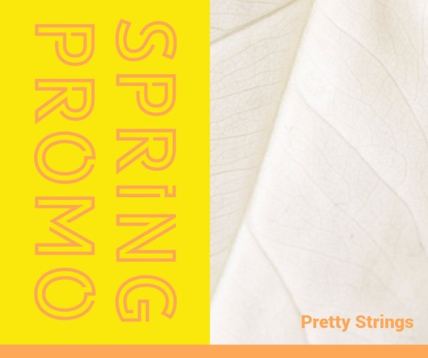 Yellow Pretty Strings Spring Promo Facebook Post