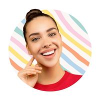 female, photo, image cutout, Colorful Wavy Background Social Media Profile Picture Avatar Template