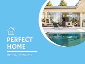 designer, designers, graphic design, Blue Simple Clean Home Sale Introduction  Presentation 4:3 Template