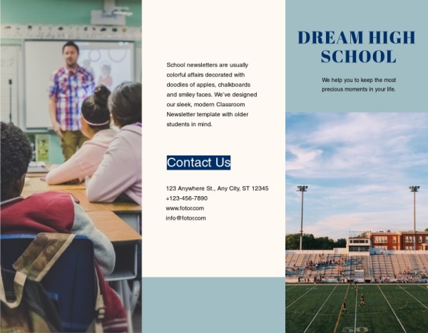 High School Brochure Template