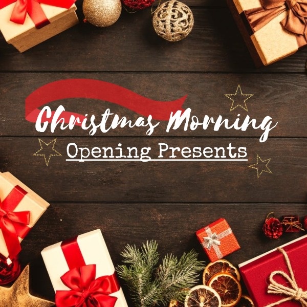 Christmas Opening Presents Instagram Post