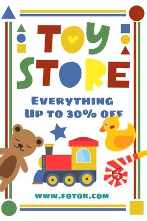 star, play, child, Cute Toy Store Pinterest Post Template