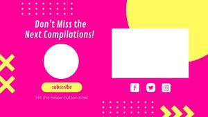 Pink Cartoon Social Media Background Video Subscribe Youtube End Screen  Template and Ideas for Design | Fotor