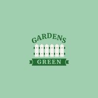 緑のガーデニングフェンスアイコン ショップアイコン