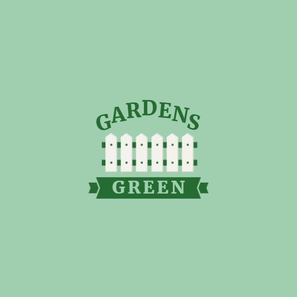 緑のガーデニングフェンスアイコン ショップアイコン